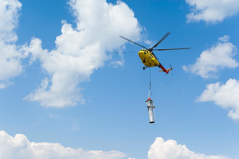 Tower Construction by Helicopter in Texas